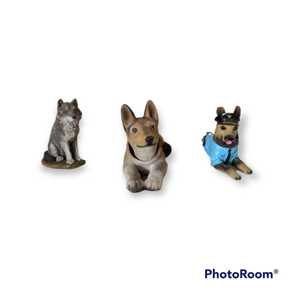 Group of 3 Dog Figurines